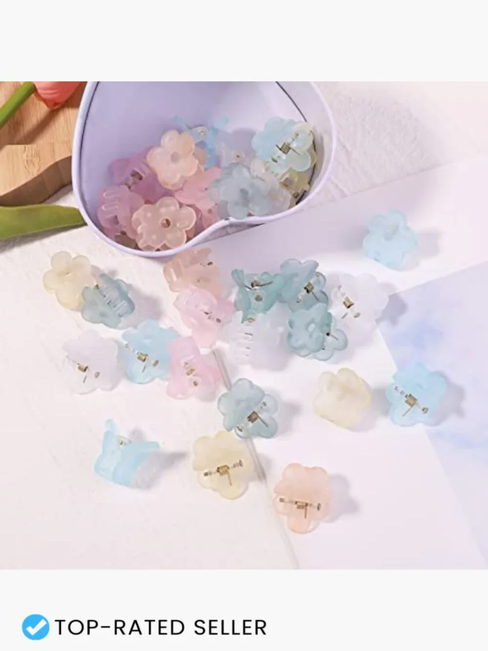 Mini Hair Claw Clips Set Non-Slip Jaw Clips Flower Hair Accessories for Girls